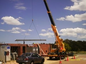 7t Slewing Crane on residential house project